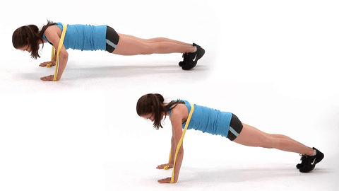 Fitness elastiek banded push ups