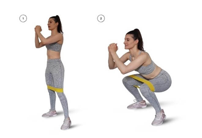 Squat | Booty band oefeningen | Matchu Sports