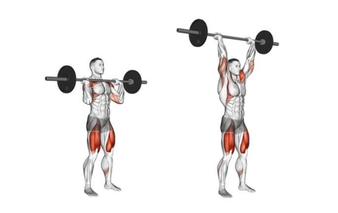 barbell military press